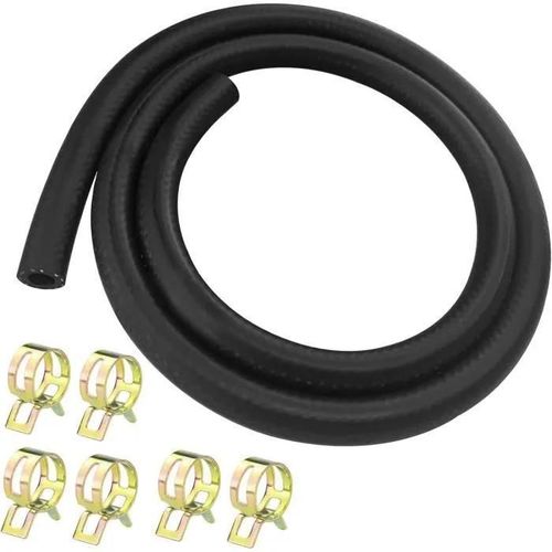 Tuyau D\'essence 1m,8mm Tuyau De Carburant Kit Conduite De Carburant Avec Colliers De Serrage, Pour Motos,Tracteurs,Tondeuses À Gazon