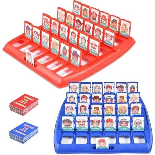 Jeu De Devinettes - Qui Est-Ce - 2 Disques De Jeu - 90 Cartes - Pour Enfants À Partir De 4 Ans - Mixte