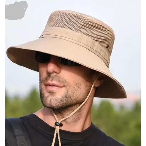 Chapeau De Soleil Pliable Pour Homme - Avec Mentonnière - Unisexe - Pour L\'extérieur, L\'alpinisme, L\'alpinisme .