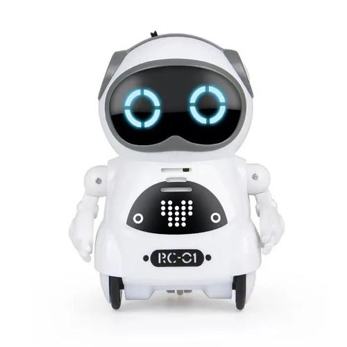 Mini jouets robots RC interactifs : parler, Chanter, Danser, Raconter des histoires - Cadeau idéal pour les enfants - Blanc