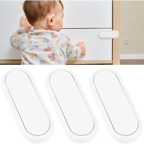 Sécurité Enfant Portes,3pcs Verrou Sécurité Bebe De Placard, Loquets De Sécurité Pour Bébé, Bloque Porte Bébé Verrouillage Sécurité