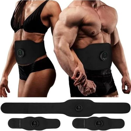 Noir - Appareil De Musculation Électrique Pour Abdominaux - Ceinture Ems Avec 12 Modes Et 19 Niveaux Pour Abdomen, Bras, Jambes