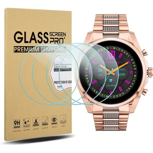 Pack Of 4 Tempered Glass Screen Protectors Compatible With Michael Kors Gen 6,Tempered Glass Screen Protector For Michael Kors Gen 6 [Anti-Scratch] [Bubble-Free]