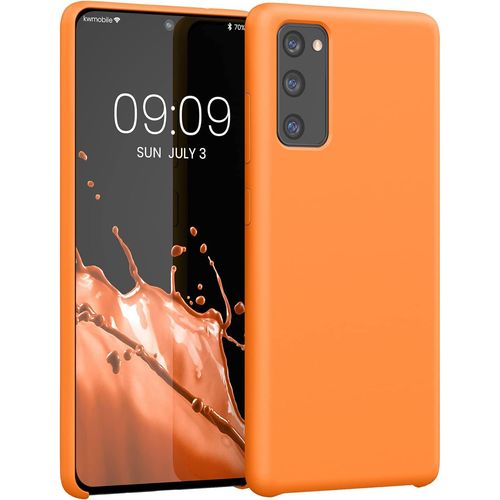 Case Compatible With Samsung Galaxy S20 Fe Case-Soft Tpu Silicone Protective Phone Cover-Fruity Orange