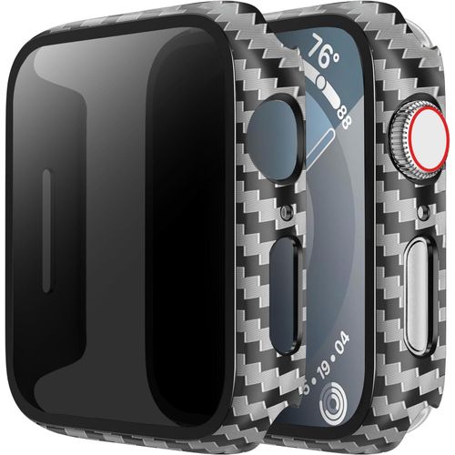 2 Pack Privacy Screen Protector Cover For Apple Watch Series 9/8/7 41mm,[Anti-Look] Ultra Thin For Apple Watch Series 9/8/7 41mm,Carbon Fiber