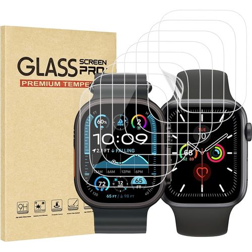 Screen Protector For Apple Watch Series 8 Pro/Ultra 49 Mm,High Definition,Ultra-Thin Tpu Protective Film,Dust-Resistant,Touch Sensitive,Pack Of 8
