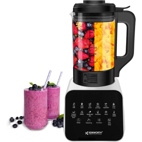Mélangeur et machine à soupe,12 programmes automatiques,mixeurs de 1200 W pour robot culinaire de cuisine,8 lames amovibles,facile à nettoyer,carafe en verre,tamper,mélangeur de cuisine chaud.[P222]
