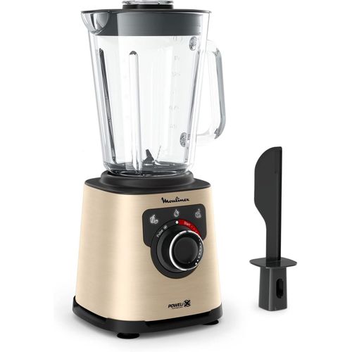 Blender électrique,1200 W,Bol verre capacité utile 1,5 L,Mixeur Smoothie,Technologie de lames Powelix,Haute qualité,Nettoyage facile,PerfectMix Noir/Or LM871A10.[P10]