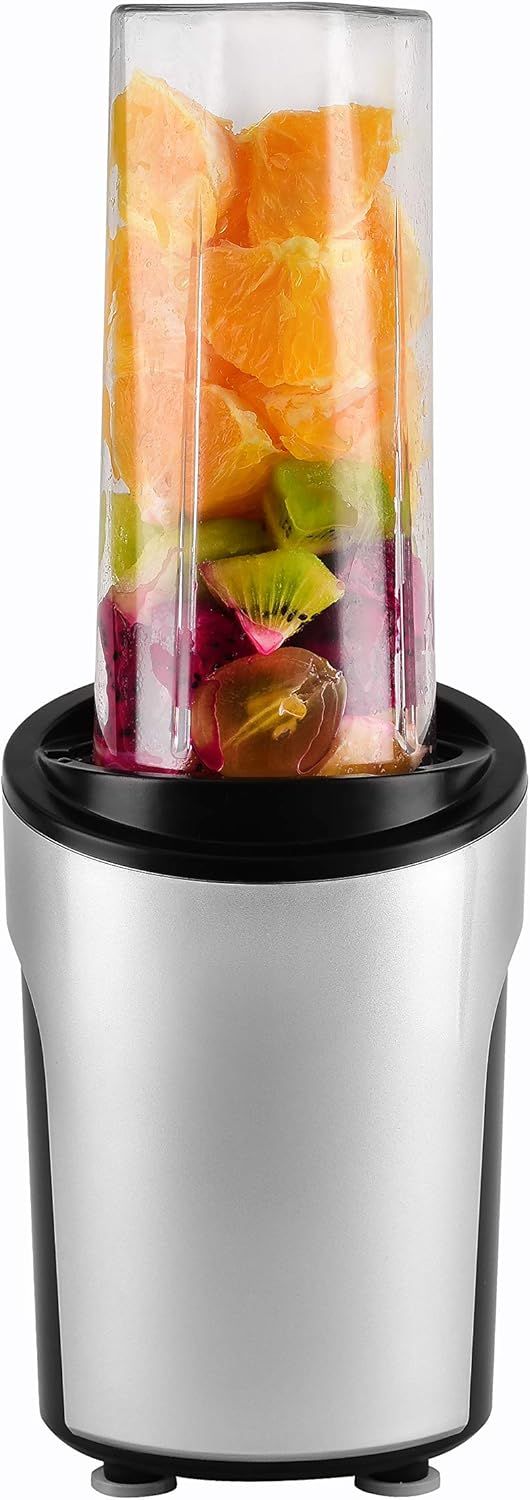 TKG BL 3009 Machine à smoothie et blender avec 2 récipients mélangeurs de 600 ml et 500 ml,2 couteaux en acier inoxydable à 4 tranches,gobelet en verre,couvercle de rangement et de boisson,.[P352]