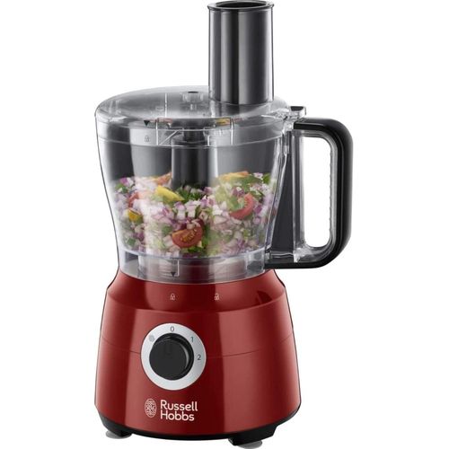Robot de cuisine Multifonction [Blender/Mixeur/Broyeur/Coupeur/Râpeur/Batteur] Desire Rouge (Lames pétrin incl. + accessoires compatibles lave-vaisselle,2 vitesses,600W) 24730-56.[P190]