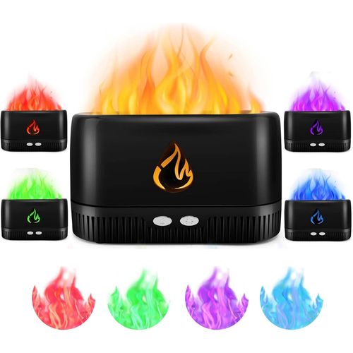 Huile Essentielle Electrique 230ml|Aida|Usb Avec Effet De Flamme Brumisateur Huiles Essentielles Vaporisateur Difuseur Essences Aromathérapie 7 Led 