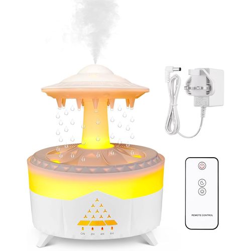 Humidificateur d'Air,d'Huile Essentielles,Humidificateur d'Air Chambre Silencieux avec Lumière 7 Couleurs,Minuterie D'arrêt Automatique,pour Chambre,Bureau,Yoga,350ML