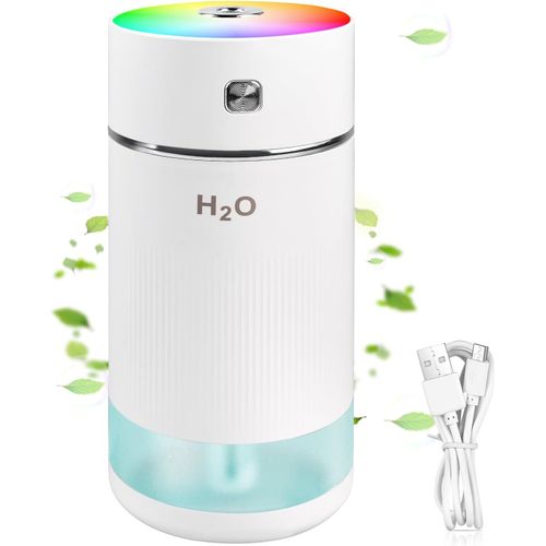 Humidificateur D'air,Mini Humidificateur Usb Sans Fil,Petit Humidificateur,400 Ml Humidificateur D'air Chambre Ultra Silencieux,Humidificateur Portable Mist Pour La Maison,La Chambre De Bébé