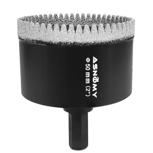 50 mm Scie cloche Diamantée Dentelée,Brasé Trépan Diamant pour carrelage,Couronne de forage Diamant Pour verre,carrelage,porcelaine,pierre de granit,quartzite.[W737]