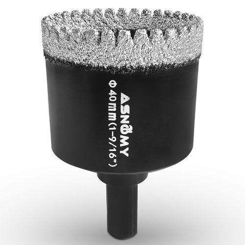 40 mm Scie cloche Diamantée Dentelée,Brasé Trépan Diamant pour carrelage,Couronne de forage Diamant Pour verre,carrelage,porcelaine,pierre de granit,quartzite.[W743]