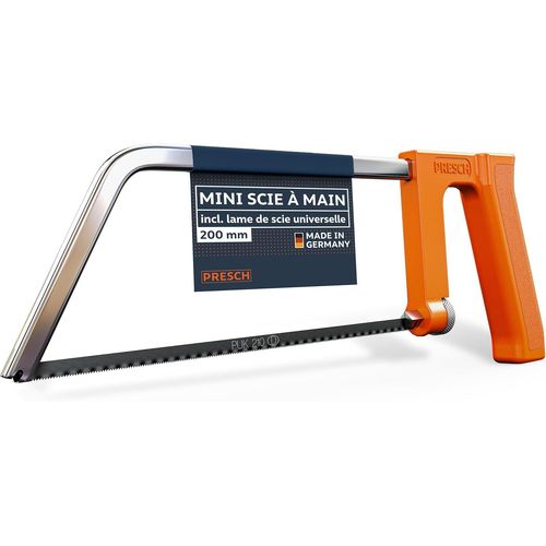 Scie à métaux 200mm-Avec lame de scie universelle pour des coupes précises-Changement rapide des lames de scie-Poignée ergonomique pour un meilleur sciage-Petite scie à main.[W649]