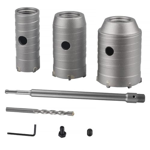 Scie Cloche Béton avec Poignée Ronde Tige SDS PLUS 330mm,à Béton avec Expansion de 30/40/50mm,Mèche de Forage Carotteuse Trépan Beton pour Ciment,Brique,Pierre,Mur,Pierre.[W820]