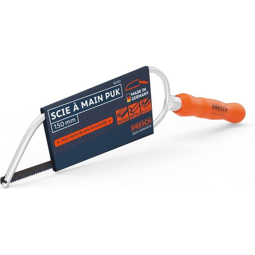 Scie à métaux PUK 150mm incl. lame de scie universelle-Mini Scie à main pour bois et métaux-Petite scie pour métal,métaux non ferreux,plastique,aluminium,tous les bois.[W1058]