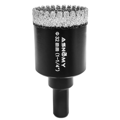 32 mm Scie cloche Diamantée Dentelée,Brasé Trépan Diamant pour carrelage,Couronne de forage Diamant Pour verre,carrelage,porcelaine,pierre de granit,quartzite.[W738]