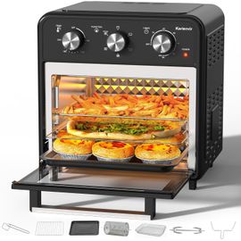 Four électrique posable 20 L,Mini-four avec 7 accessoires,four à air chaud Les boutons,100-230¿&10-60minutes,5 fonctions,four multifonctions sans huile,1800W