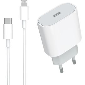 Chargeur Rapide USB C 20W,Certifié MFi Chargeur iPhone et Câble de Charge iPhone,Adaptateur PD 3.0 et Câble USB C vers Lightning 1M pour iPhone 14/14 Pro/14 Pro Max/14 Plus/13/12/11/xS/iPad.[O789]