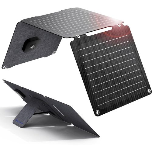 Chargeur Solaire Etfe 20w (5v/4a Max) Avec Béquille,Etfe Panneau Solaire Portable Solarpowa 20 Avec Usb-A Et Usb-C,Étanche Ip65,Compatible Avec Phones,Samsung,Lg Etc..[O383]
