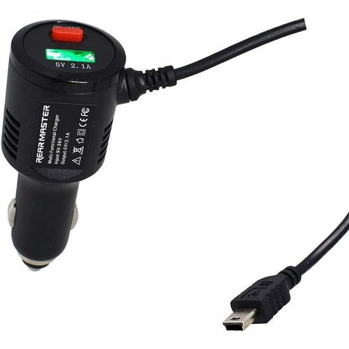 Universel 12v/24v Allume-Cigare Câble D'alimentation Pour Caméra De Bord,Avec Chargeur Usb Et Bouton Interrupteur(Mini Usb 11.5ft/3.5m).[O934]