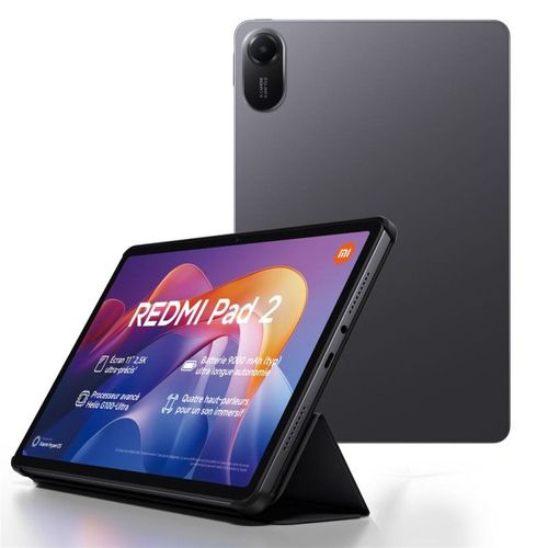 TABLETTE TACTILE XIAOMI REDMI PAD 2 11 WIFI 128 GO GRIS + ETUI DE PROTECTION