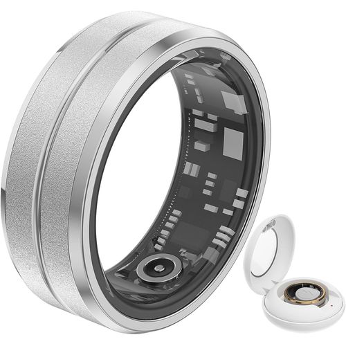Bague Intelligente Pour Homme Et Femme-Android Ios-Tracker De Fitness-Bluetooth-Mesure De La Fréquence Cardiaque-Podomètre-Suivi Du Sommeil-Bague De Santé Avec Application-Argent Doré