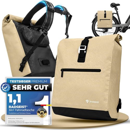 Bicycle Pannier Bag For Luggage Rack Bag Luggage Bag Backpack Bag Bicycle Bag For Men Women Shoulder Bag And Luggage Bag For Bike 20l Sand