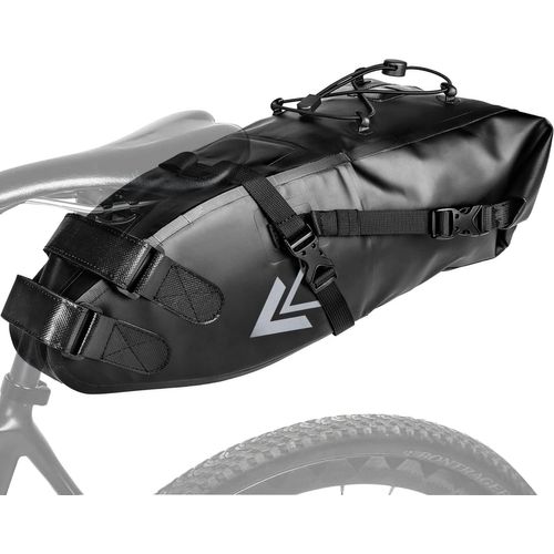 Bicycle Saddle Bag,Rear Bike Bag,Universal Waterproof Sports Saddle Bag,10l With Velcro Straps Buckles Seat Pocket For Road Bike Mtb Bmx Mtb Black