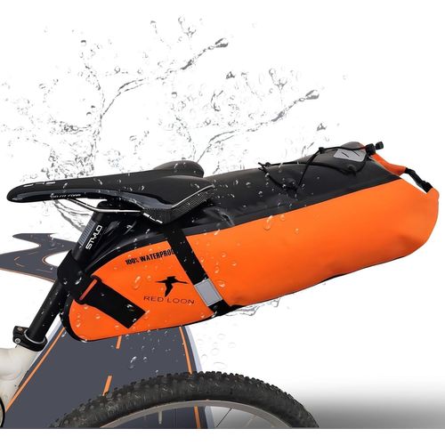 Sacoche De Selle De Vélo Backloader Bike Packing-15 L-Imperméable Et Indéchirable-Fermeture À Roulettes-Sacoche De Vélo En Bâche De Camion.[C244]