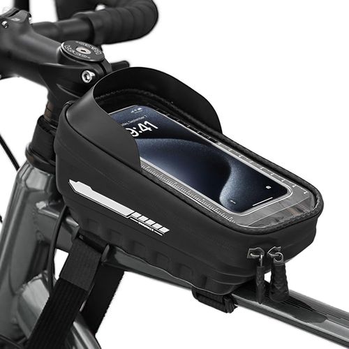 Sacoche De Vélo 2 En 1 Étanche Avec Grande Capacité-Sacoche De Guidon De Vélo De 1,2 L-Sacoche Pour Téléphone Portable Avec Écran Tactile Hd Tpu Sensible Pour Smartphone Jusqu'à 6,5