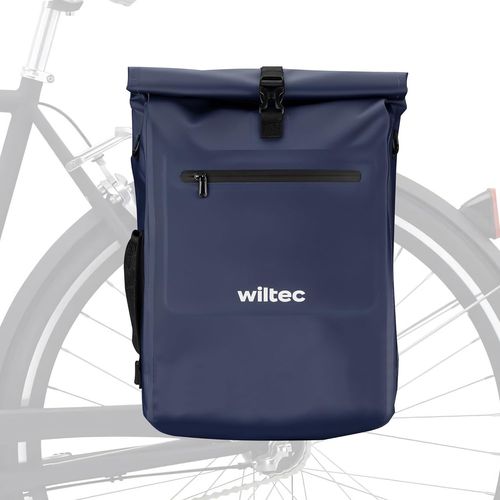 Waterproof Backpack Bag For Luggage Carrier Blue-25l Capacity-500d Pvc-With Laptop Compartment-For Bikes And E-Bikes-Bicycle Bag-Cycling