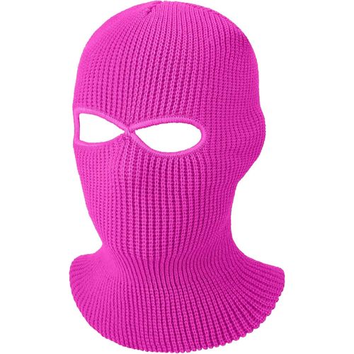 Cagoules De Visage Complet Balaclava À 2 Trous Masque De Ski Tricoté Cagoule Intégrale D'hiver