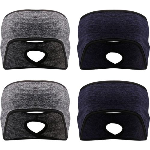 Lot De 4 Bandeaux De Course À Pied En Polaire Avec Trou Pour Queue De Cheval,Bandeau D'athlétisme,Cache-Oreilles Pour Homme Et Femme,Hiver,Course À Pied,Yoga,Ski,Sport En Plein Air