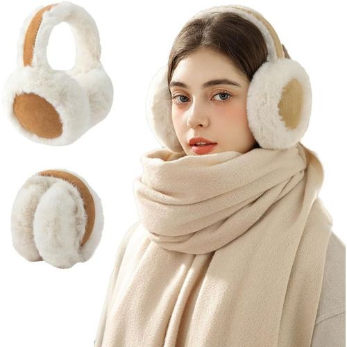 Cache-Oreilles Femme,Pliable Cache-Oreilles,En Daim,Cache Oreilles Bandeau En Peluche,Pour D'hiver,Couvre Oreilles Pour Protection Contre Le Froid