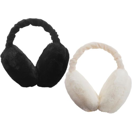 Cache Oreilles Femme,2 Pièces Cache-Oreilles Femme En Peluche Pliable,Réglables Cache Oreille Fille Hiver Chaud Couvre-Oreilles Earmuffs Coupe-Vent Et Chaud Protege Oreille