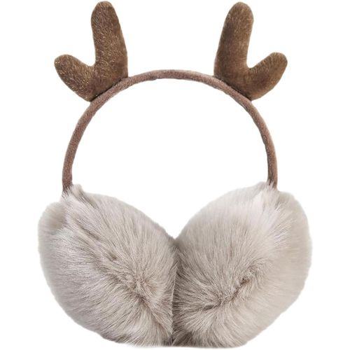 Cache Oreille Femme,Cache Oreille Hiver,Earmuffs Winter,Cache Oreilles Peluche Pour Femme,Cache Oreilles En Peluche Pliable,Pour Enfants Et Femmes,Pour Lintérieur Et Lextérieur(Kaki)