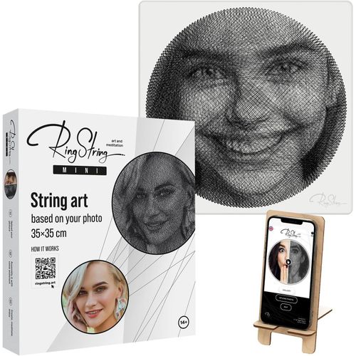 Mini- String Art Thread Peinture Diy|Cadeau Personnalisé|Propre Image Comme Portrait De Fil|Motif Souhaité|Mural.[Q1234]