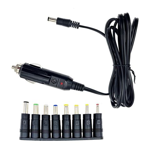 DC 12V 5A Car Cigarette Lighter Charging Cable,Car Charger Extension Adapter,5.5x2.1mm Power Cord with 8 Connector Plugs for Speaker DVD Player