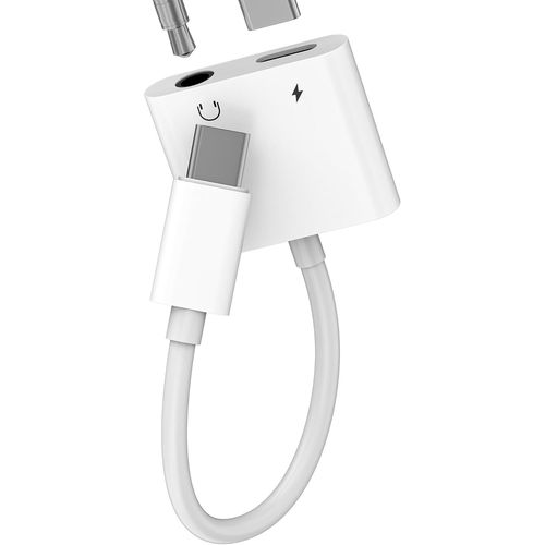Usb C To Headphone Jack Adapter 3.5mm 2 In 1 Type C Audio Charger For Iphone16 15 Pro Max For Ipad For Apple Compatible For Samsung S24 S23 Android Connector Port Accessories Car Dongle