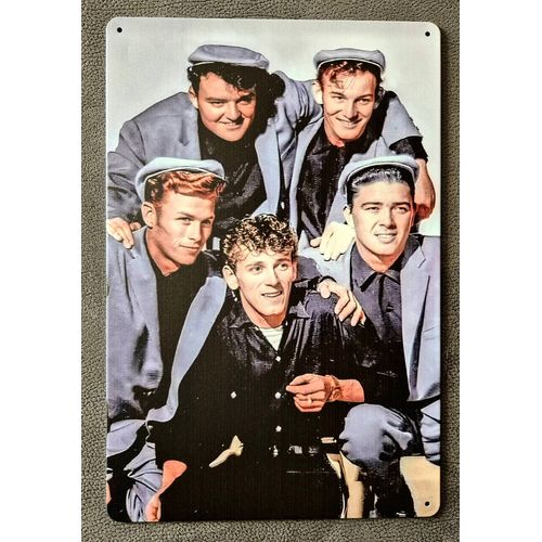 Plaque métallique décorative Rockabilly Gene Vincent And The Blue Caps