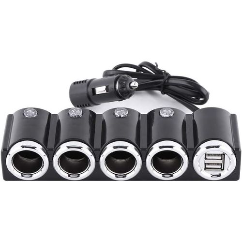 Dc Cigarette Lighter 12v/24v Usb 4 Way Car Cigarette Lighter Socket Splitter Charger Adapter Popular,Electronic Accessories