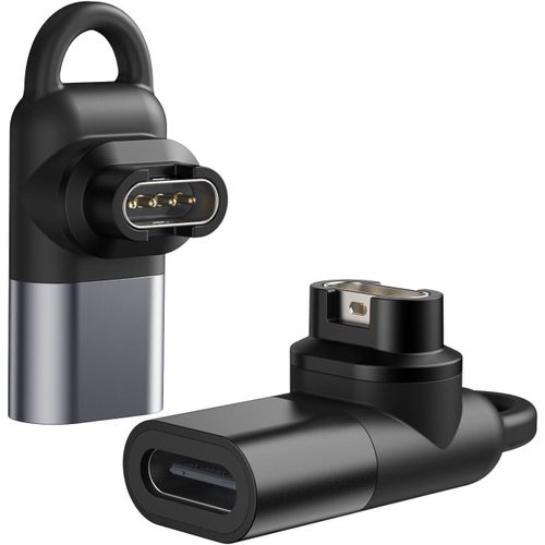 Usb C To Garmin 2-Pack 90 Degree Type C Charger Cable Connector Data Transfer Compatible With Garmin Fenix 7/7s/7x/6/6s/6x/5/5s/5x/Forerunner 245/255,Black+Grey