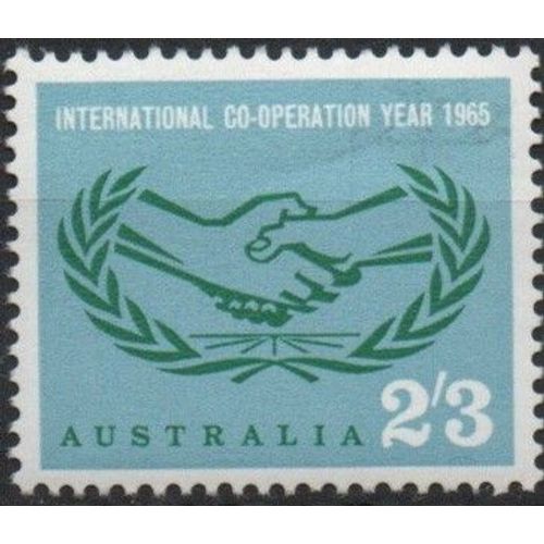 Australie Timbre Année De La Coopération Internationale 1965