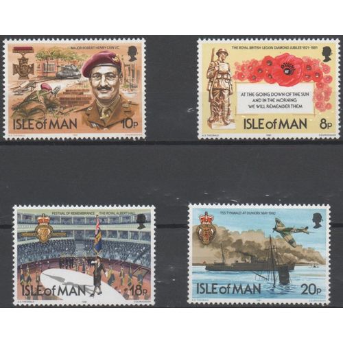 Ile De Man Timbres La Légion Royale Britannique 1981
