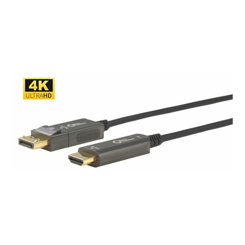 MicroConnect Premium - Câble adaptateur - DisplayPort mâle pour HDMI mâle - 10 m - cuivre hybride/fibre optique - noir - Active Optical Cable (AOC), support pour 4K60Hz