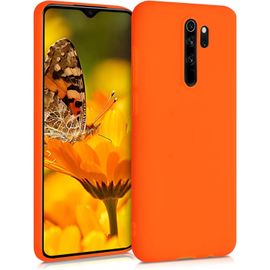Housse Compatible Avec Xiaomi Redmi Note 8 Pro Coque-Housse De Téléphone Protection Souple En Silicone-Néon Orange