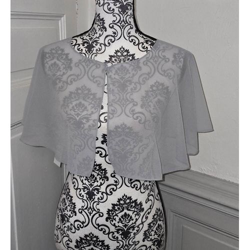 Cache-Épaules Mariage Robe De Soirée Couleur Gris Étoles Accessoires Capeline Poncho